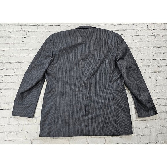 Ralph Lauren Dillard's Blue Label 100% Wool Gray Striped Blazer Jacket MENS 46L - Picture 7 of 13